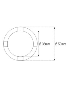 Douille à créneaux JMP pour colonne de direction Øint.36mm/Øext.50mm 4 crans 2