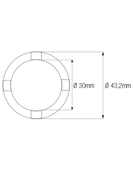Douille à créneaux JMP pour bras oscillant/chassis Øint.30mm/Øext.43,2mm 4 crans Suzuki