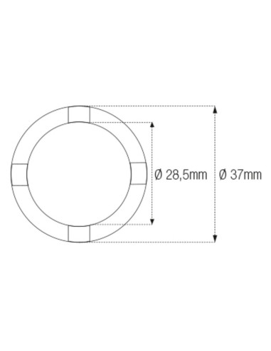 Douille à créneaux JMP pour bras oscillant/chassis Øint.28,5mm/Øext.37mm 4 crans Kawasaki
