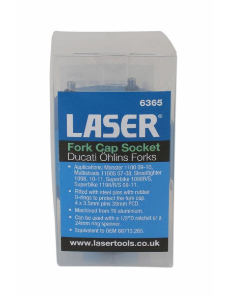 Douille à créneau LASER TOOLS dessus de fourche Ducati Öhlins FG811