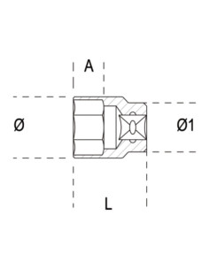 Douille 6 pans 1/2" BETA - 28mm 2
