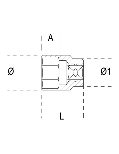 Douille 6 pans 3/4" BETA - 41mm