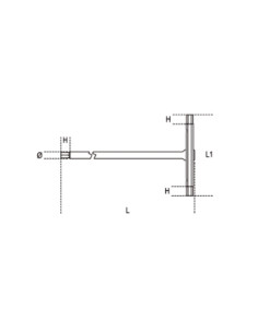 Clé mâle 6 pans en T BETA - 3mm 2