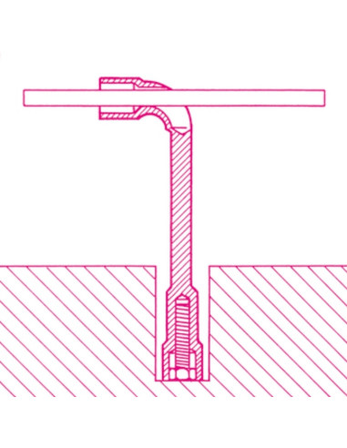 Clé à pipe débouchée BETA - 12mm chromée polie