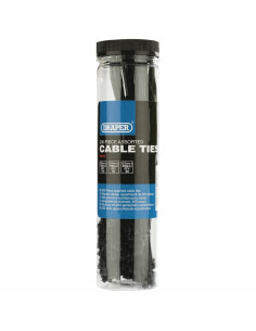 Colliers nylon DRAPER multi-tailles noir 200 pièces