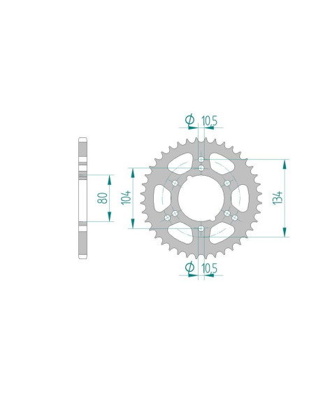 Kit chaine AFAM acier POLARIS 325 TRAIL BOSS pas 520 2001 à 2002