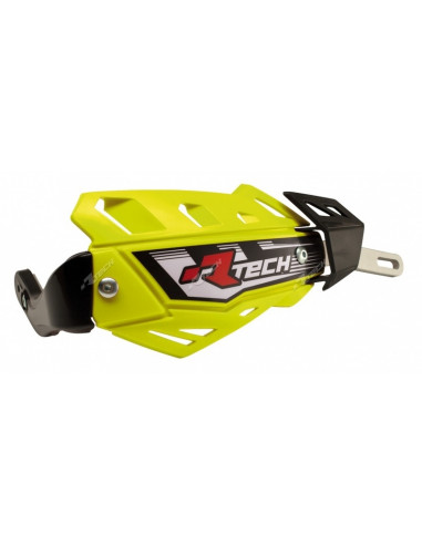 Protège-mains RACETECH FLX intégral jaune fluo avec renfort alu