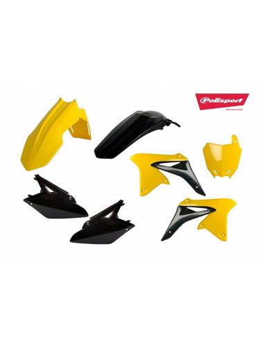 Kit plastiques POLISPORT jaune/noir Suzuki RM-Z250