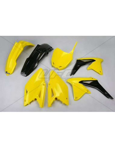 Kit plastique UFO couleur origine (2014) jaune/noir Suzuki RM-Z450