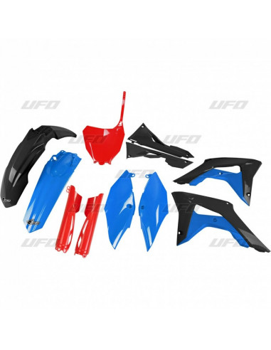 Kit plastiques UFO Edition Limitée rouge/bleu/noir Honda CRF250R