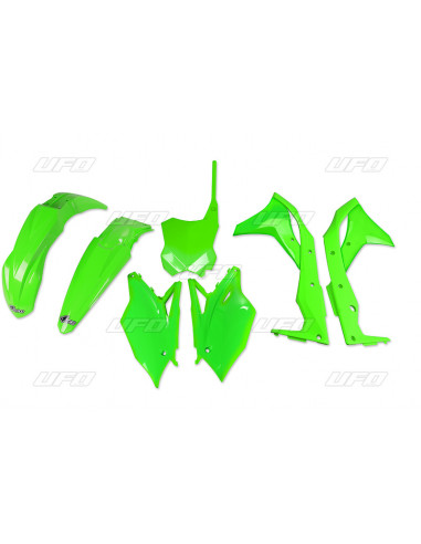 Kit plastique UFO vert fluo Kawasaki KX250F