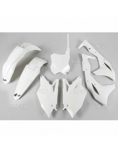 Kit plastique UFO blanc Kawasaki KX250F