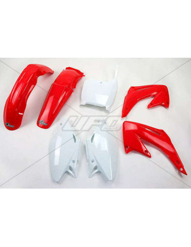 Kit plastique UFO couleur origine rouge/blanc Honda CR125R/250R