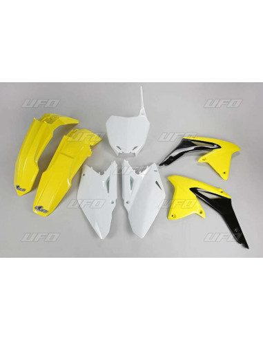 Kit plastique UFO couleur origine jaune/noir/blanc Suzuki RM-Z450