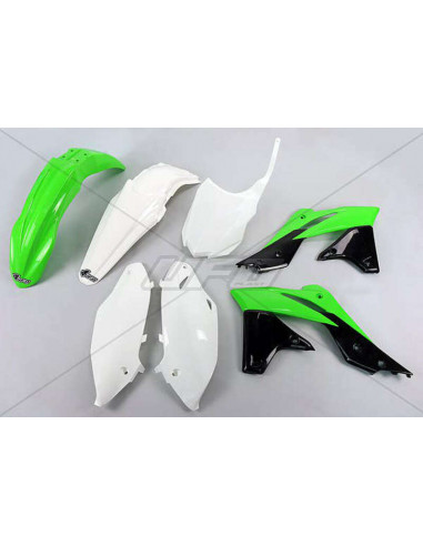 Kit plastique UFO couleur origine (14-15) vert/blanc/noir Kawasaki KX250F