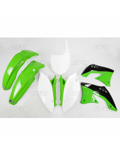 Kit plastique UFO couleur origine vert/noir/blanc Kawasaki KX450F