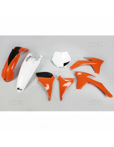 Kit plastique UFO couleur origine orange/blanc KTM