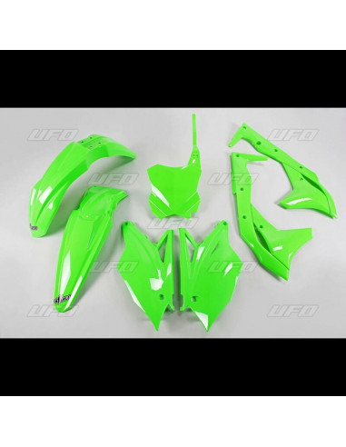 Kit plastique UFO vert fluo Kawasaki KX250F