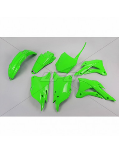 Kit plastique UFO vert fluo Kawasaki KX85