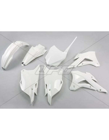 Kit plastique UFO blanc Kawasaki KX85