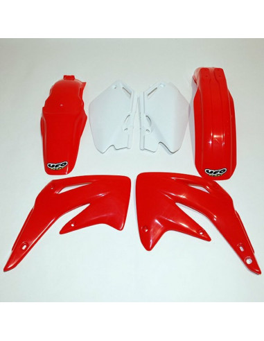 Kit plastique UFO couleur origine rouge/blanc Honda CR85R/RB