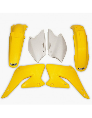 Kit plastique UFO couleur origine jaune/blanc Suzuki