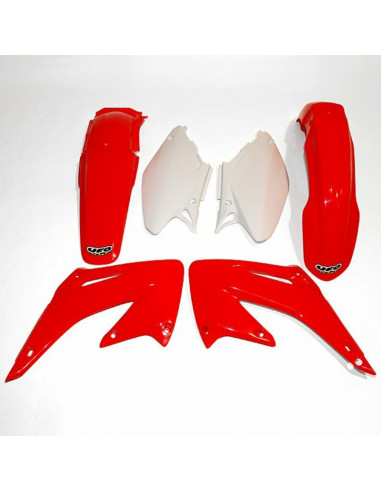 Kit plastique UFO couleur origine rouge/blanc Honda CR125R/250R