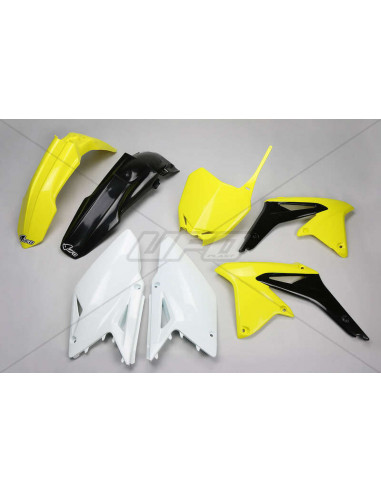 Kit plastique UFO couleur origine jaune/noir/blanc Suzuki RM-Z450