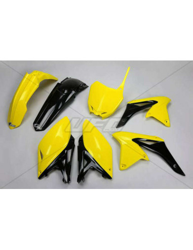 Kit plastique UFO couleur origine (2014) jaune/noir Suzuki RM-Z250