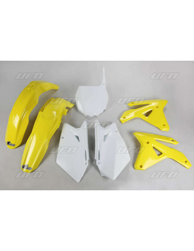 Kit plastique UFO couleur origine jaune/blanc Suzuki RM-Z450