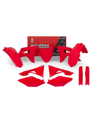 Kit plastique RACETECH fluo rouge Honda CRF250R & CRF450R