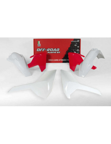 Kit plastique RACETECH vintage blanc/rouge Husqvarna