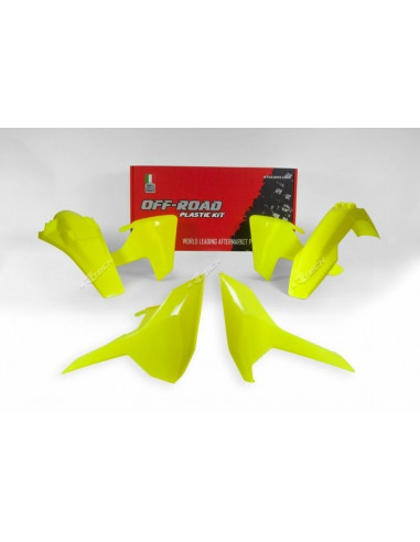 Kit plastique RACETECH jaune fluo Husqvarna TE/FE