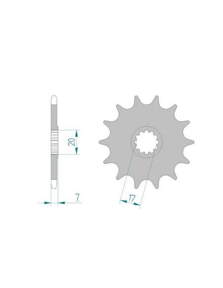 Kit chaine AFAM acier RIEJU RS1 50 pas 420 1998 à 2002