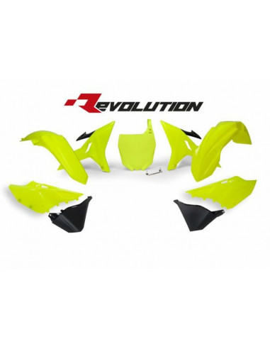 Kit plastiques RACETECH Revolution sans réservoir jaune/noir Yamaha