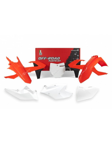 Kit plastique RACETECH couleur origine (2018) rouge/blanc KTM