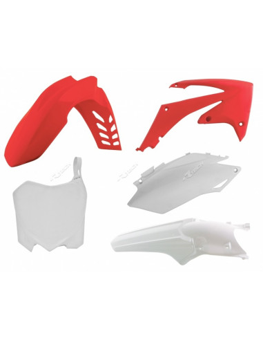 Kit plastique RACETECH couleur origine rouge/blanc Honda CRF250R/450R