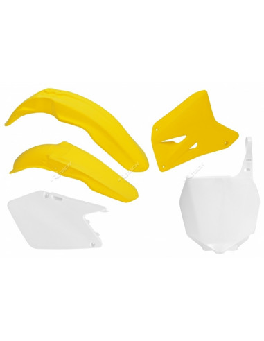 Kit plastique RACETECH couleur origine (2009) jaune/blanc Suzuki RM125/250