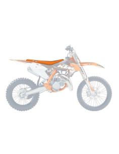 Housse de selle BLACKBIRD Double Grip 3 orange/noir KTM SX85 2