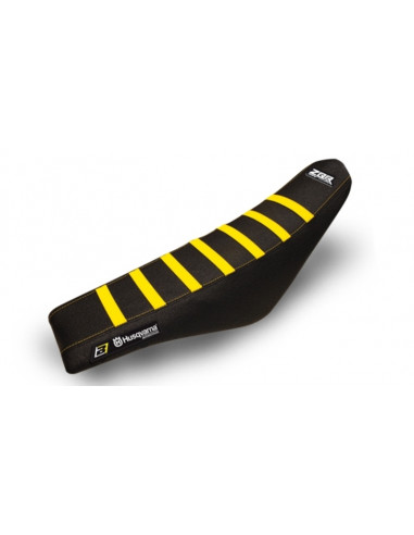 Housse de selle BLACKBIRD Zebra noir/jaune Husqvarna TC125/FC250