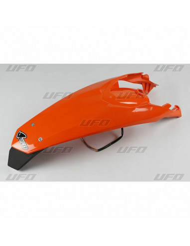 Garde-boue arrière + support de plaque avec feu UFO orange KTM