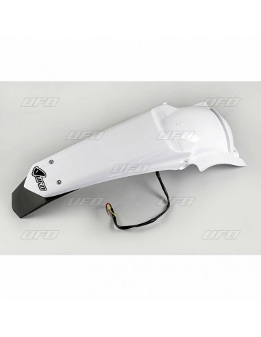 Garde-boue arrière + support de plaque avec feu UFO blanc Yamaha WR250F/450F