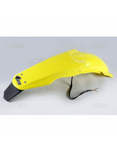 Garde-boue arrière jaune & support de plaque UFO Suzuki RM125/250