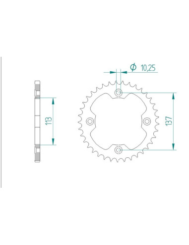 Kit chaine AFAM acier SUZUKI LT-R 450 K8,K9,L0,L1 QUADRACER pas 520 2008 à 2011