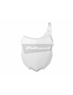 Plaque numéro frontale POLISPORT blanc Kawasaki KX250F/KX450F