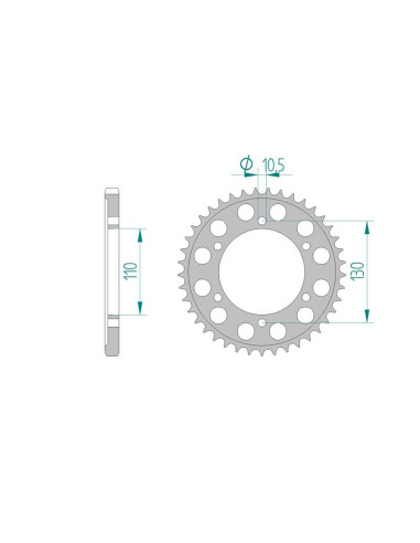 Kit chaine AFAM acier SUZUKI GSX-R 600 L1,L2,L3 pas 525 2011 à 2013
