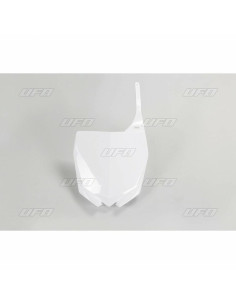 Plaque numéro frontale UFO blanc Yamaha