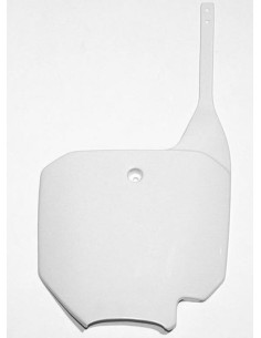 Plaque numéro frontale UFO blanc Honda CRF150R