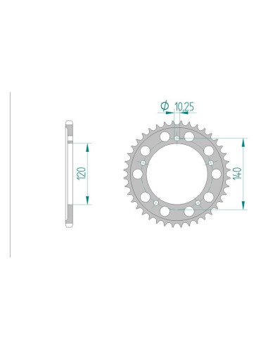 Kit chaine AFAM alu SUZUKI GSX-R 600 K6,K7,K8,K9,L0 RACING pas 520 2006 à 2010