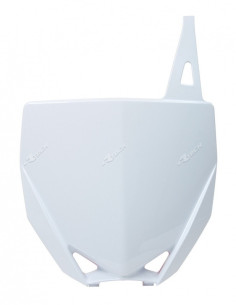 Plaque numéro frontale RACETECH blanc Yamaha YZ85